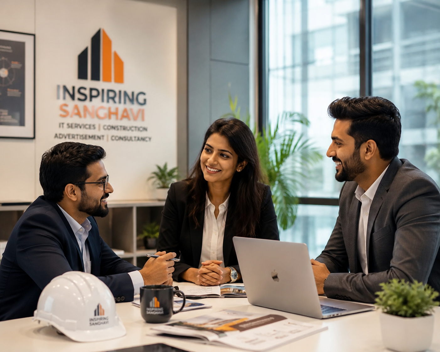 Contact Us Professional business consultation meeting at Inspiring Sanghavi Pvt. Ltd. office in Lucknow